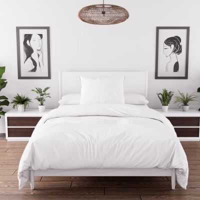 PARURE DE LIT 140X200 CM BOHEME BLANC