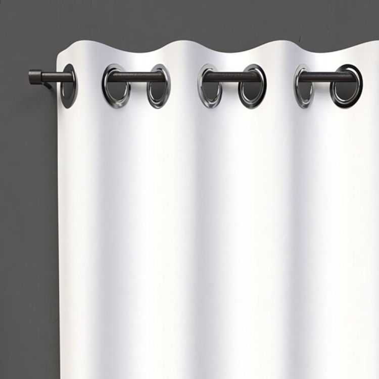 BLACKOUT CURTAIN WITH EYELET 135X250 CM WHITE