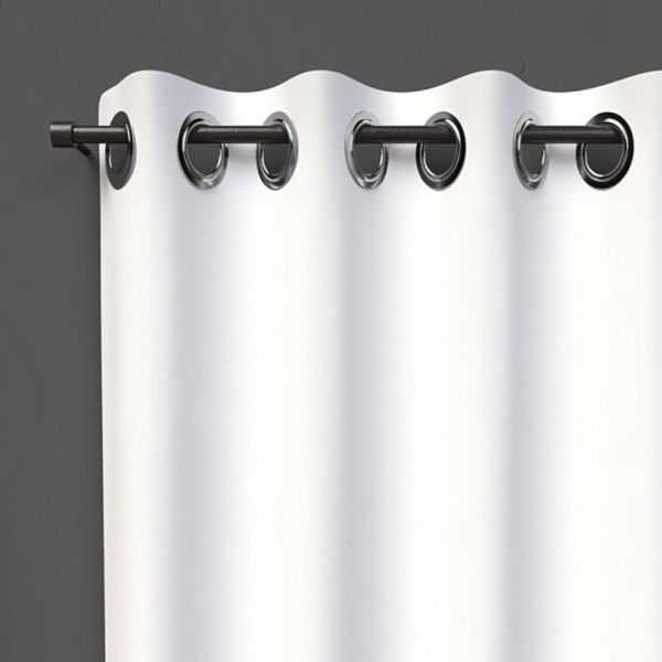 BLACKOUT CURTAIN WITH EYELET 135X250 CM WHITE