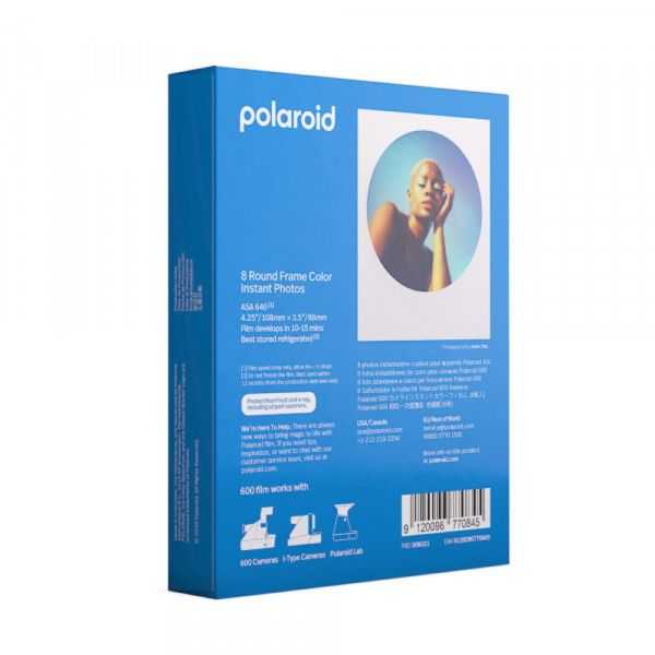 PAPIER PHOTO INSTANTANNE COULEUR 600 ROUND FRAME X8