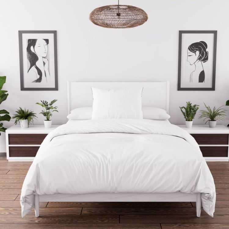 CONJUNTO DE CAMA 260X240 CM MICROFIBRA BOHEME BRANCO