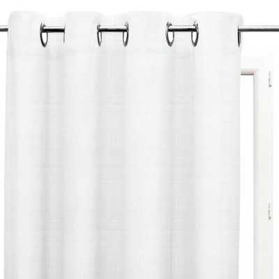 RIDEAU OEILLETS 135X250 LIN BLANC