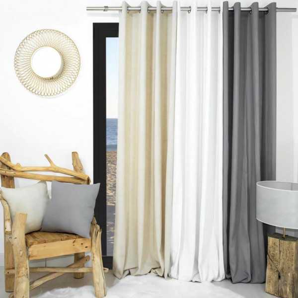 BLACKOUT CURTAIN WITH EYELET 135X250 CM MOKA