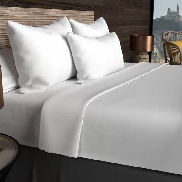 57 THREAD FITTED SHEET 140X200 CM PLAIN WHITE