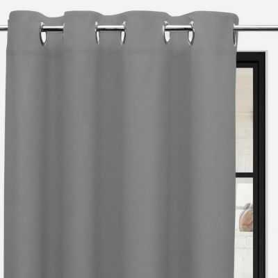RIDEAU OEILLETS 135X250 PANAMA GRIS CLAIR