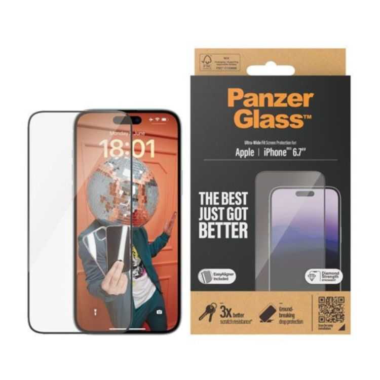 VERRE TREMPE POUR IPHONE 15 PLUS COUPE ULTRA LARGE UWF