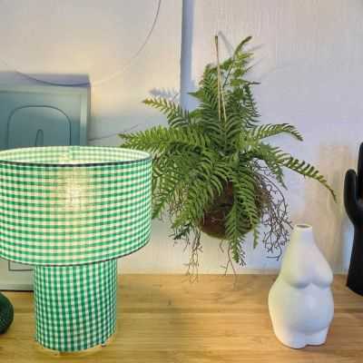 PLANTE FOURGERE ARTIFICIELLE À SUSPENDRE KOKEDAMA 48CM 2