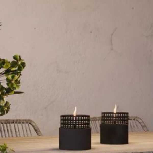 OUTDOOR CANDLE SIGNAL HILL 12 BLACK METAL