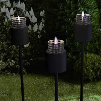 TORCHE EXTERIEUR SIGNAL HILL METAL NOIR 2