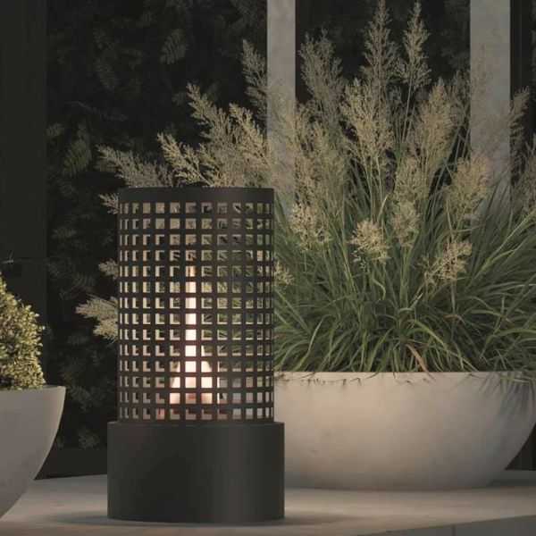 VELA AO AR LIVRE CAMP BAY 3W 20 X 41 CM METAL PRETO