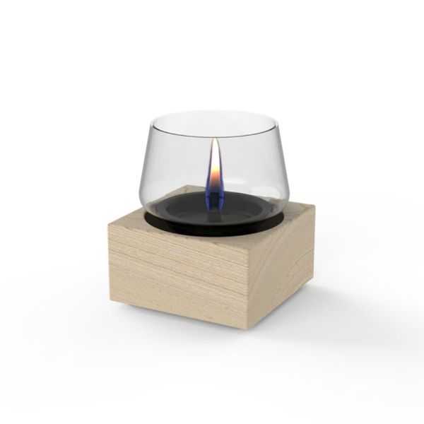 INTERIOR CANDLE POPPY 14 PATINA WHITE OAK WOOD