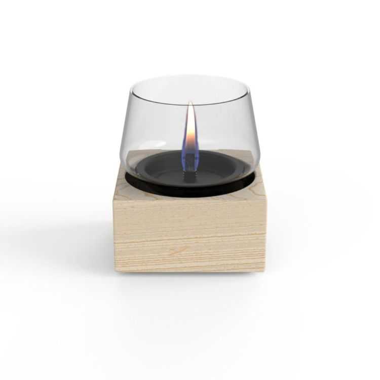 INTERIOR CANDLE POPPY 14 PATINA WHITE OAK WOOD