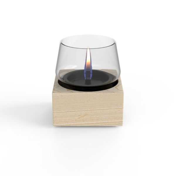 INTERIOR CANDLE POPPY 14 PATINA WHITE OAK WOOD