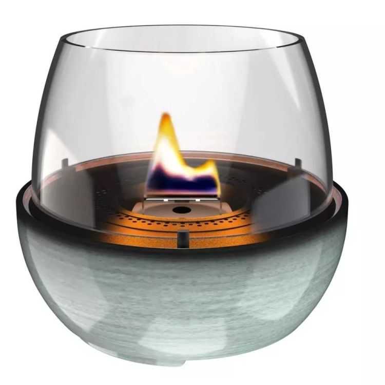 TULIP CANDLE 18 GREEN REACTIVE GLASS