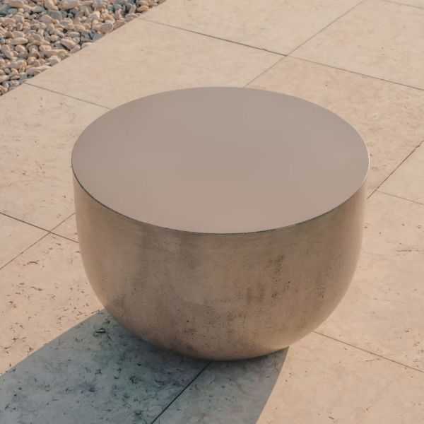TABLE BASSE RONDE GARBET 60 CM EN CIMENT