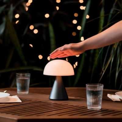 LAMPE LED MINA L ALUMINIUM GUN METAL 2