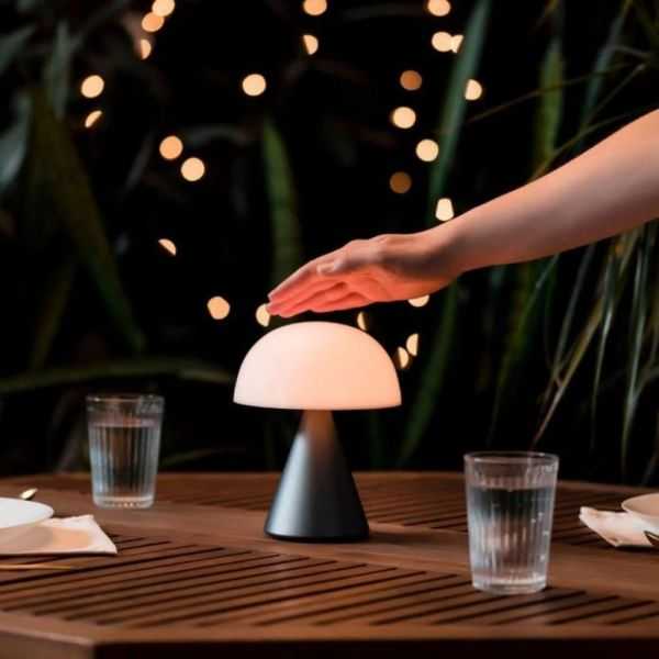 LAMPE LED MINA L ALUMINIUM GUN METAL