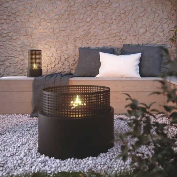 CANDLE PLETTENBERG 180 BLACK STEEL