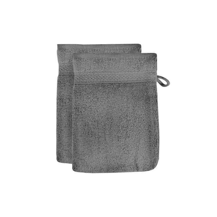 SET OF 2 COTTON TOILET GLOVES 500 GR/M2 LAGOON GRAY