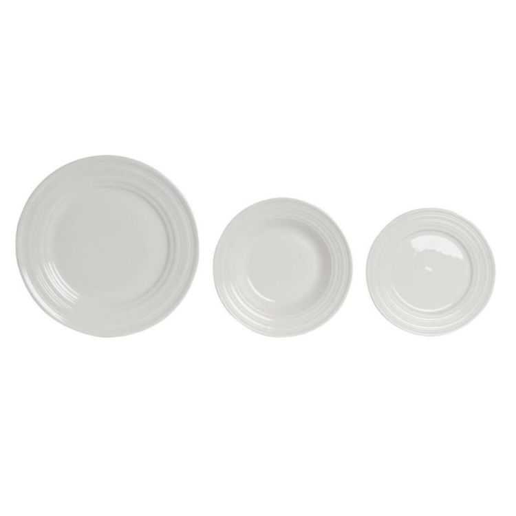 VAISSELLE SET 18PIECES PORCELAINE BLANC