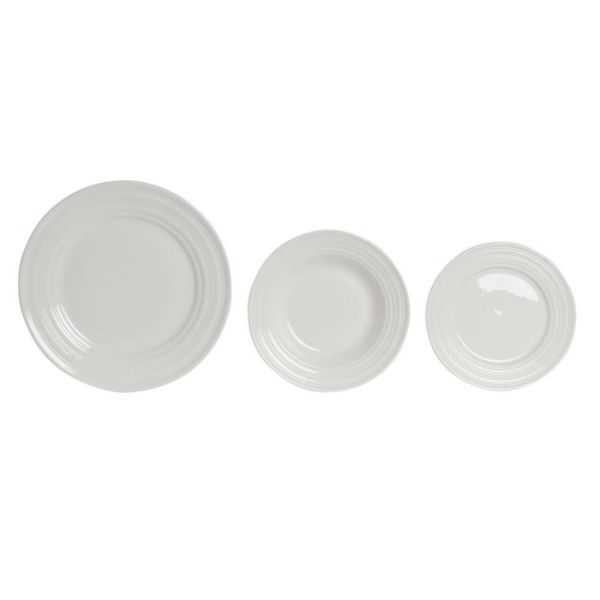 VAISSELLE SET 18PIECES PORCELAINE BLANC