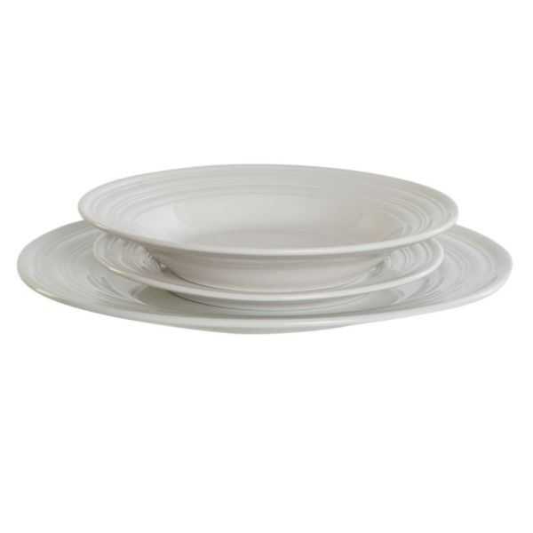 VAISSELLE SET 18PIECES PORCELAINE BLANC