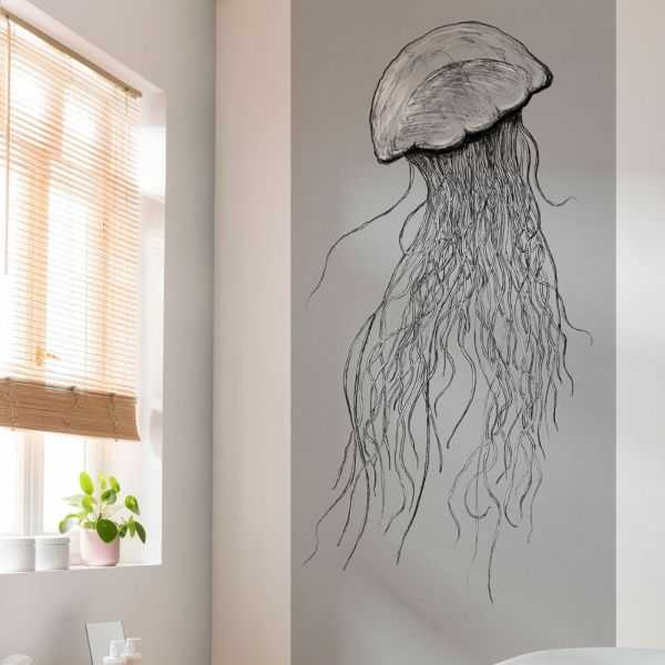 POSTER XXL IMPRESSION NUMERIQUE ''JELLYFISH'' 100 x 250 CM