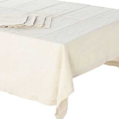 NAPPE SET 8 LIN COTON 150X250 BEIGE 2