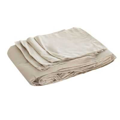  NAPPE SET 5 LIN COTON 150 X 150 X 150 CM BEIGE