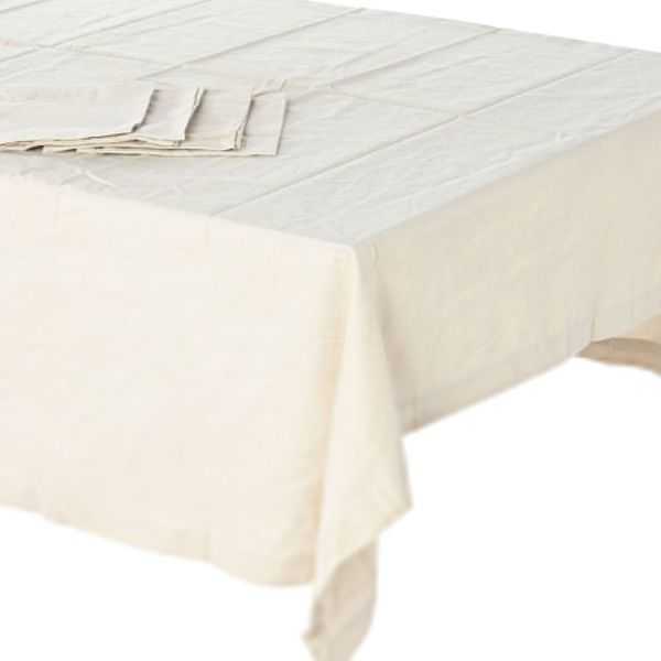  NAPPE SET 5 LIN COTON 150 X 150 X 150 CM BEIGE