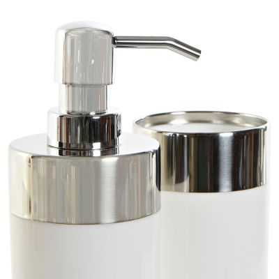 SET TOILETTE 6,6 X 6,6 X 16,2 CM EN PS BLANC 2