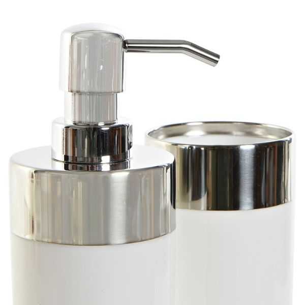 SET TOILETTE 6,6 X 6,6 X 16,2 CM EN PS BLANC