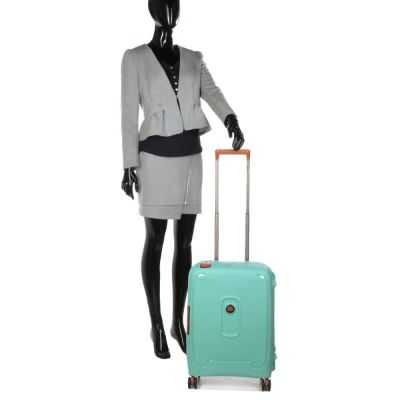VALISE CABINE MONCEY SLIM 55 CM ECO VERT AMANDE 2