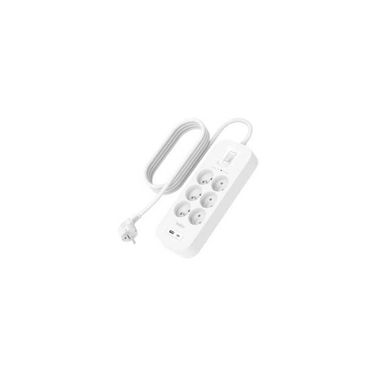 6-OUTLET LIGHTNING SURFACE SOCKET / USB-C AND...