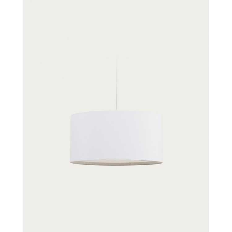 ABAT-JOUR SUSPENSION SANTANA BLANC AVEC DIFFUSEUR BLANC D 40 CM