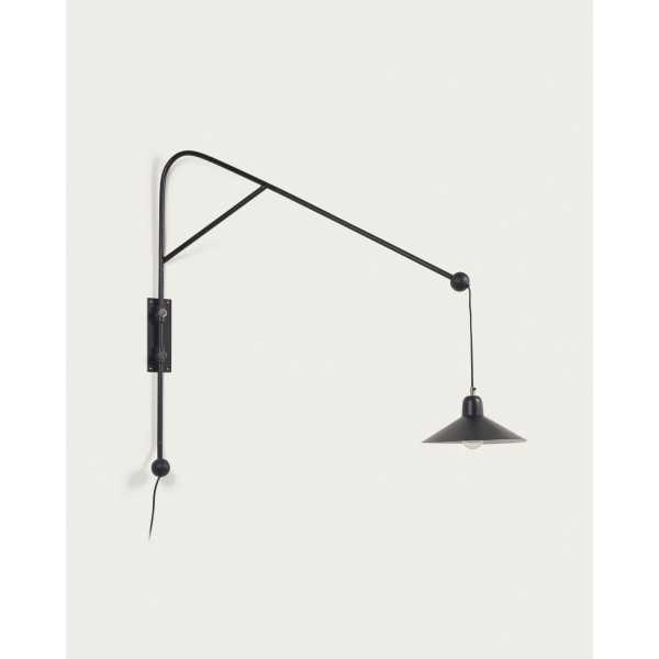 ELEAZAR WALL LIGHT IN BLACK PAINTED...