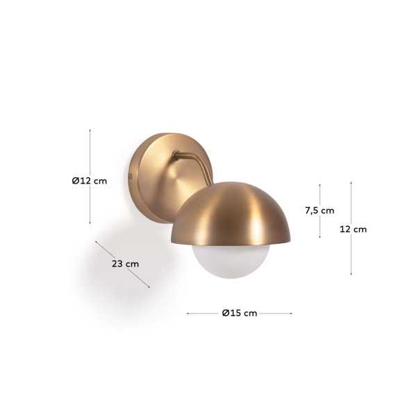 LUZ DE PAREDE LONELA EM METAL COM...