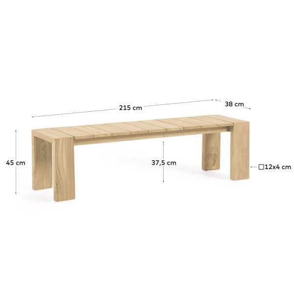 VICTORY GARDEN BENCH IN SOLID TEAK...