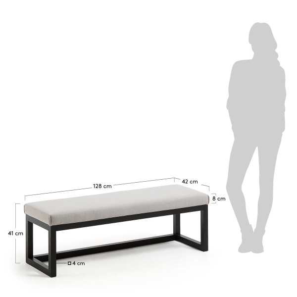 BANCO LOYA CINZA 128 CM