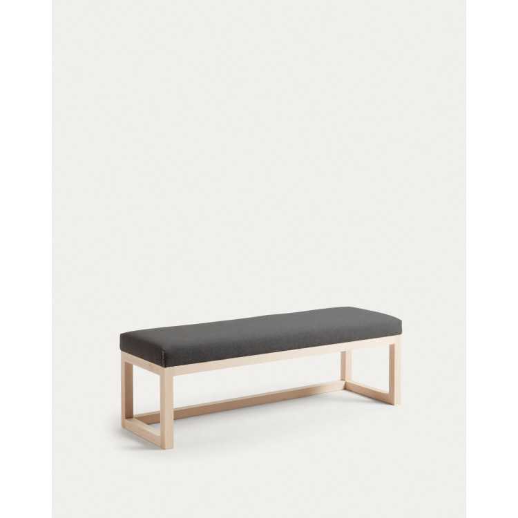 LOYA BLACK BENCH BENCH WOOD 128 CM