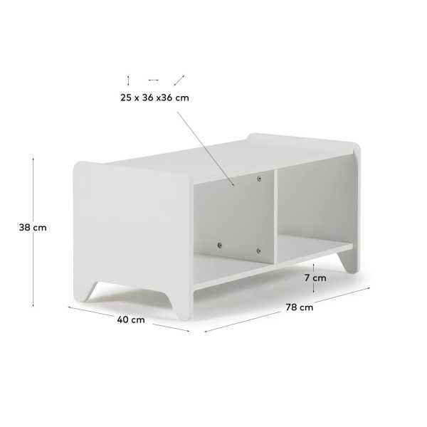 MEUBLE DE RANGEMENT NUNILA MDF BLANC...
