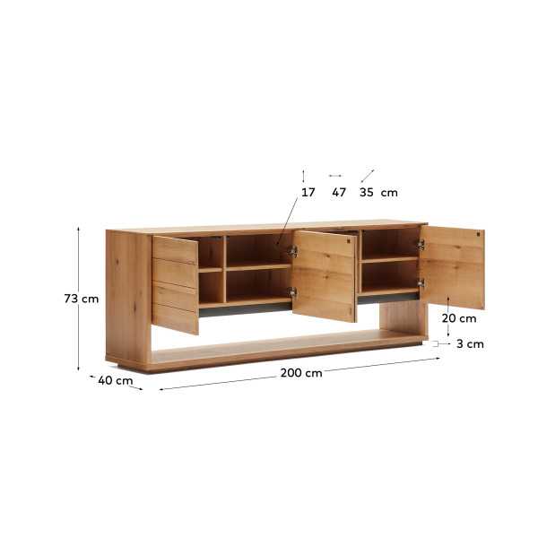 BUFFET A LG UEMA 4 PORTAS EM FOLHADO...