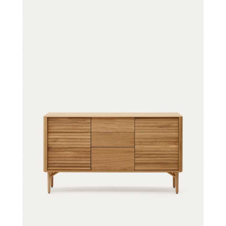LENON BUFFET 2 PORTAS E 3 GAVETAS MADEIRA E FOLHADO DE CARVALHO 155 X 86 CM