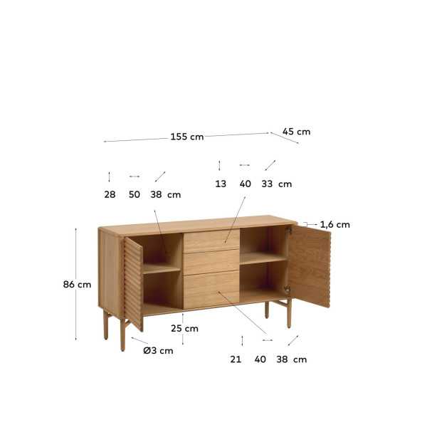 LENON BUFFET 2 PORTAS E 3 GAVETAS...