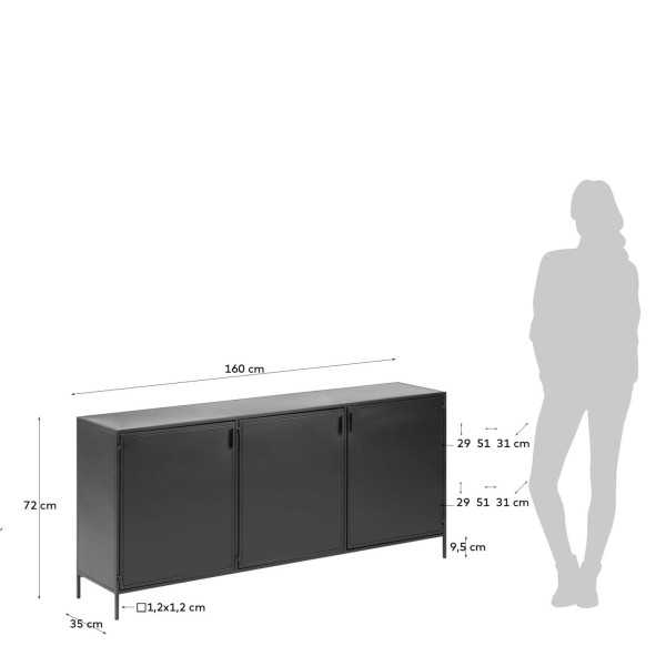 SHANTAY BUFFET 3 DOORS IN BLACK...