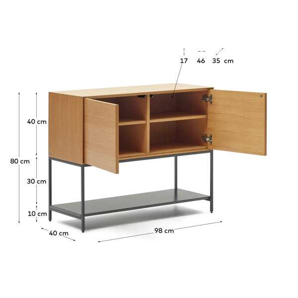 VEDRANA BUFFET 2 DOORS OAK VENEER AND...