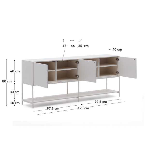 VEDRANA BUFFET 3 DOORS DM WHITE...