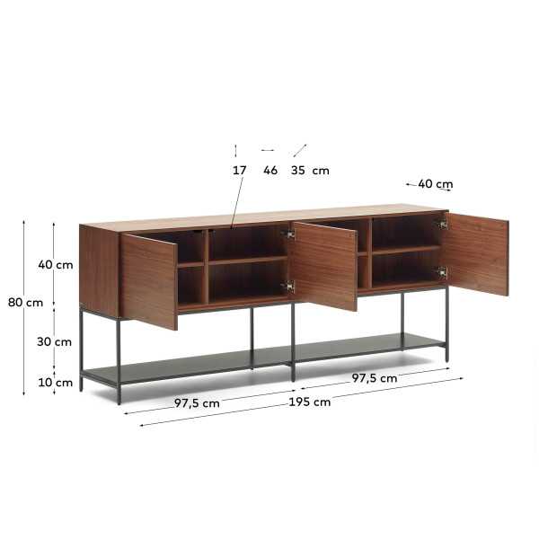 BUFFET VEDRANA 3 PORTES PLACAGE DE...
