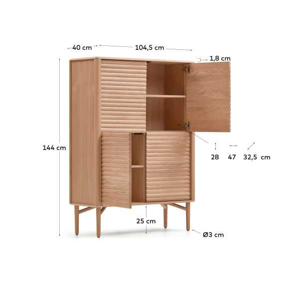 LENON BUFFET ALTO 4 PORTAS EM MADEIRA...