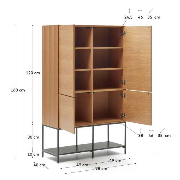 VEDRANA HIGH BUFFET 4 DOORS OAK...